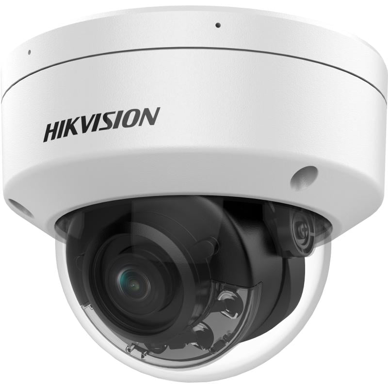 Hikvision dome DS-2CD2187G2H-LISU F4 (white, 8 MP, 30 m. IR; 30 m. LED; Hybrid Light)