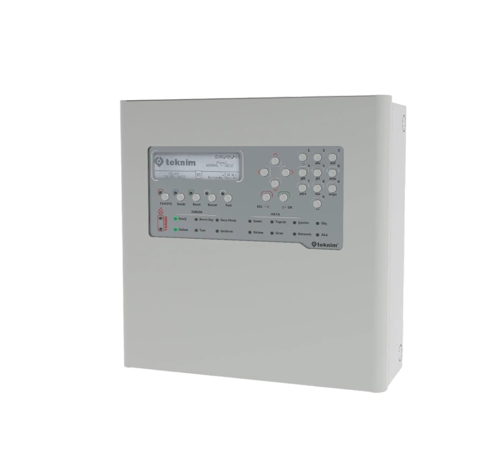 Addressable fire alarm panel Teknim TFP-2211 (1 loop, expandable to 2 loops, LT)