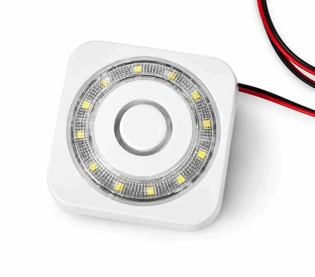 Indoor siren with flash 12V, white body/lens/LED