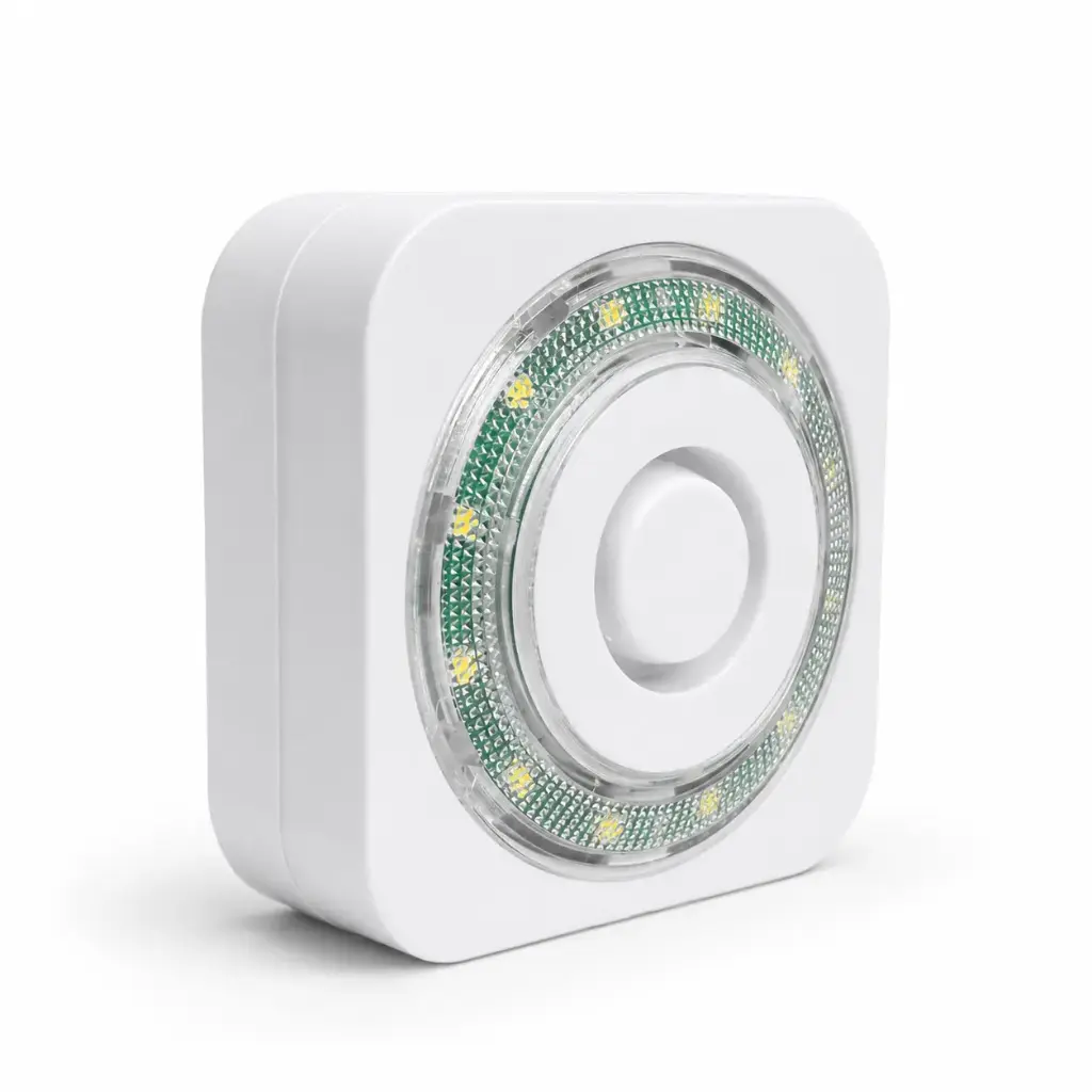 Indoor siren with flash 12V, white body/lens/LED