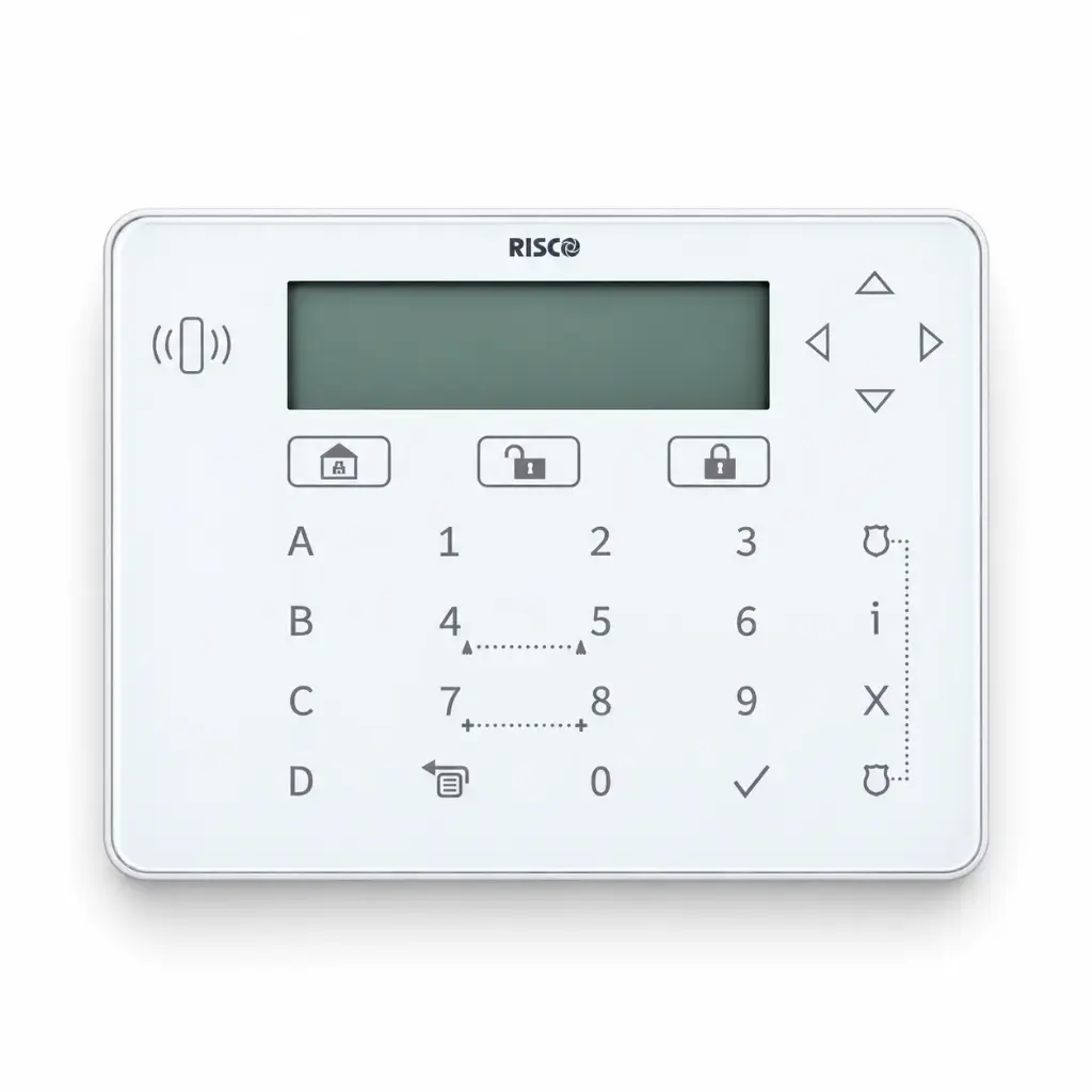 Elegant Keypad, White W/Prox