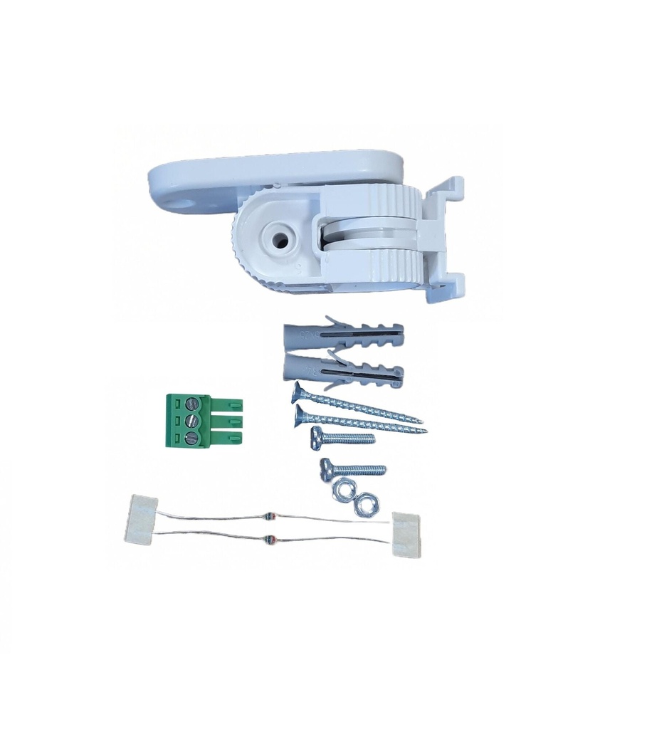 Fastener kit, block, bracket, resistors, screws