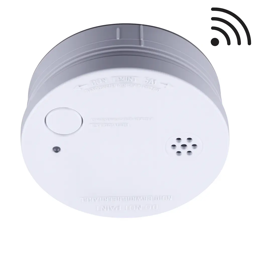 Stand-alone smoke detector, wireless interconnection, 5 years