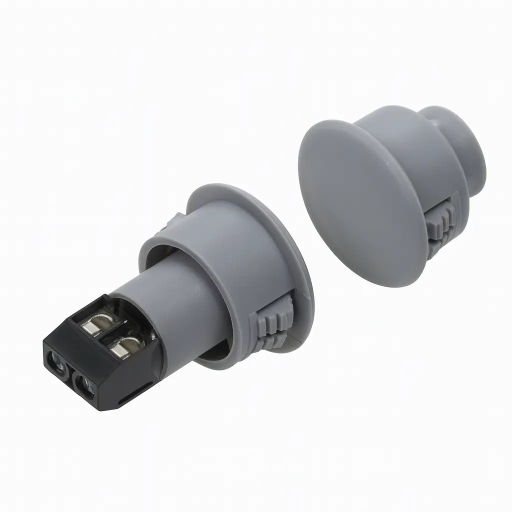 Recessed contact 30x19mm, Grey RAL7016