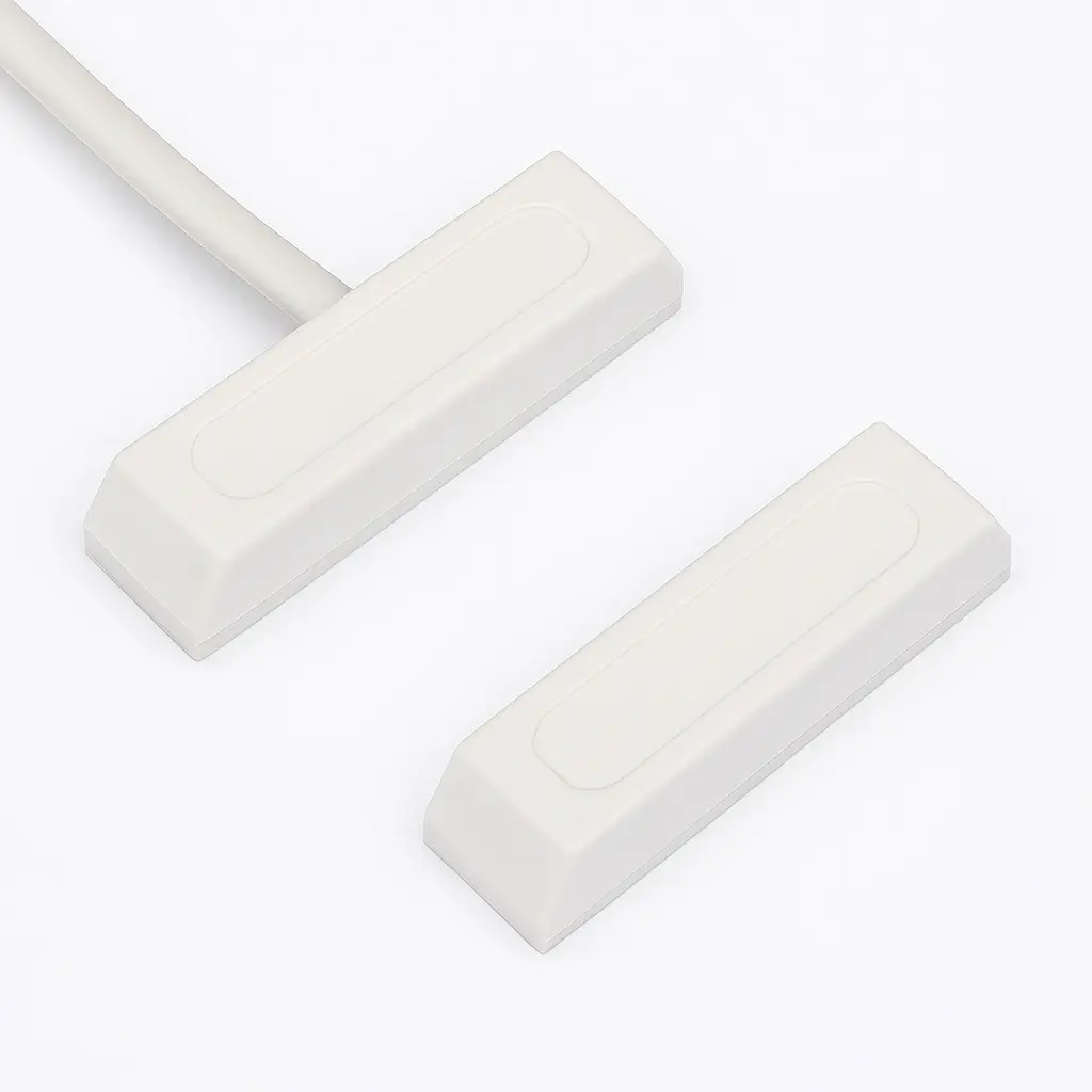 Stick-on contact 34x9mm, white, center
