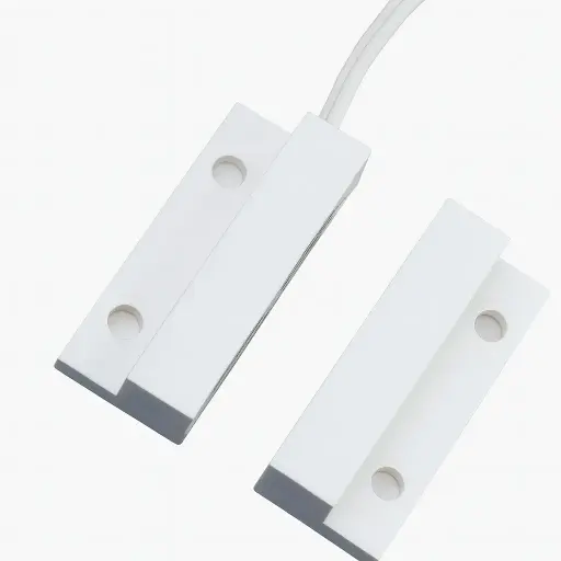 [BS-2011WH-E] Stick-on contact 33x13mm, white, side, FERRITE magnet