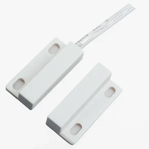 [BS-2012C WH] Stick-on contact 28x13mm, white, side