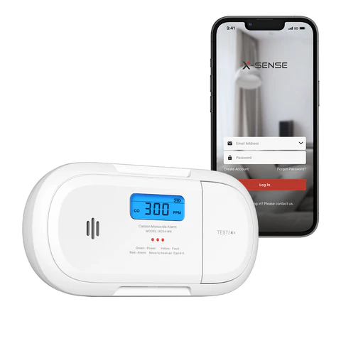 [XC04-WX] Wi-Fi CO Detector (X-Sense App) (X-Sense App) Replaceable Battery