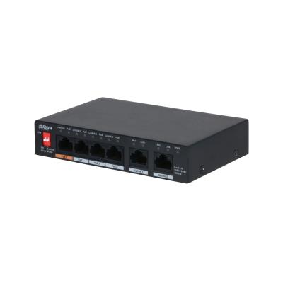 [O203PFS30177] Switch|DAHUA|PFS3006-4GT-60|6x1000Base-T|PoE ports 4|60 Watts|PFS3006-4GT-60-V2