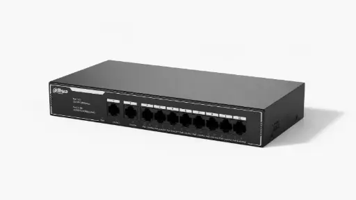 [O203SG101648] Switch|DAHUA|10-Port Economical Gigabit PoE Switch with 8-Port PoE|Type L2|SG1010LP